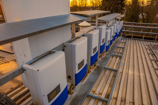 electric energy storage pot from solar cells on the factory